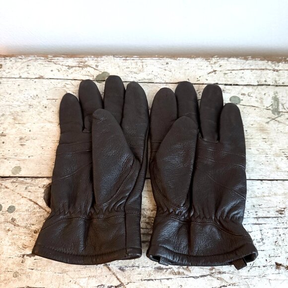 Black DEERSKIN Lined Boot Leather Gloves, Size Medium 304623 - Picture 2 of 6
